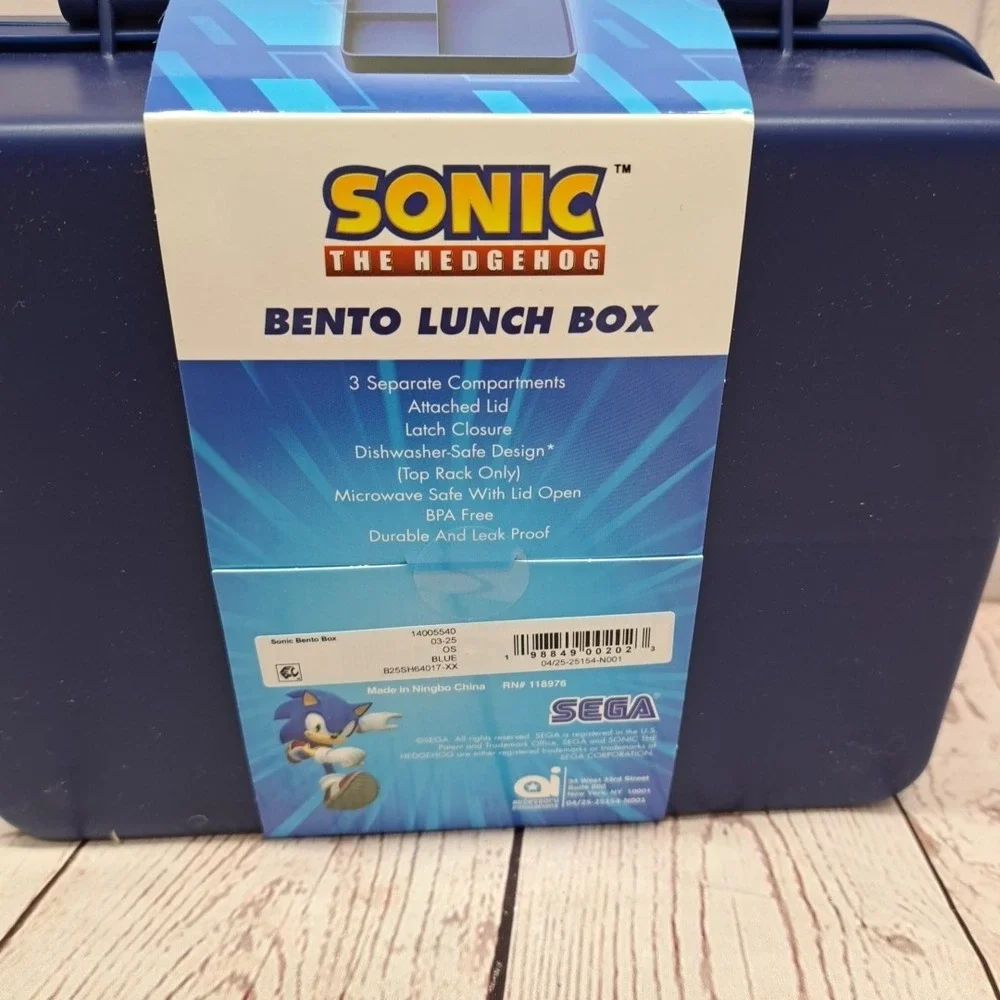 Sega Sonic The Hedgehog Child's Bento Lunch Box BPA & Leak Free